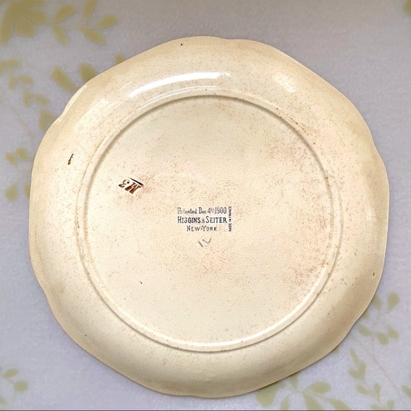 RARE 1900 Higgins & Seiter Rabbit Plate Choisy le Roi Antique Majolica Plate - Picture 10 of 13